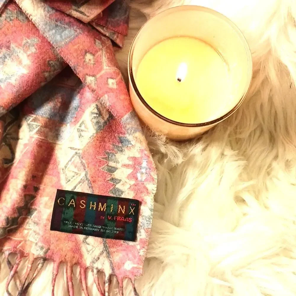 Cashminx‎ Designer Scarf PINK Aztec Geometric Paisley SOFT Barbiecore Germany